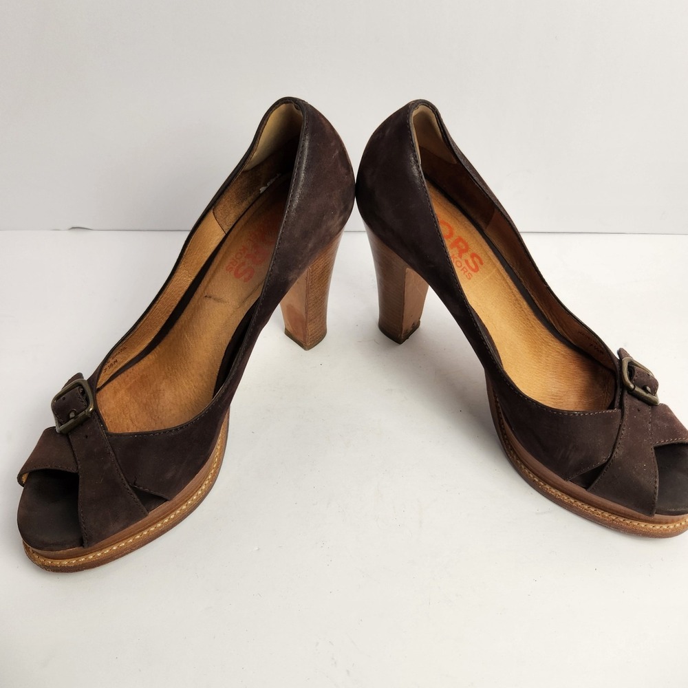 Michael Kors Women's Open Toe Brown Suede High Heel Pumps Size 7.5M - Picture 7 of 8